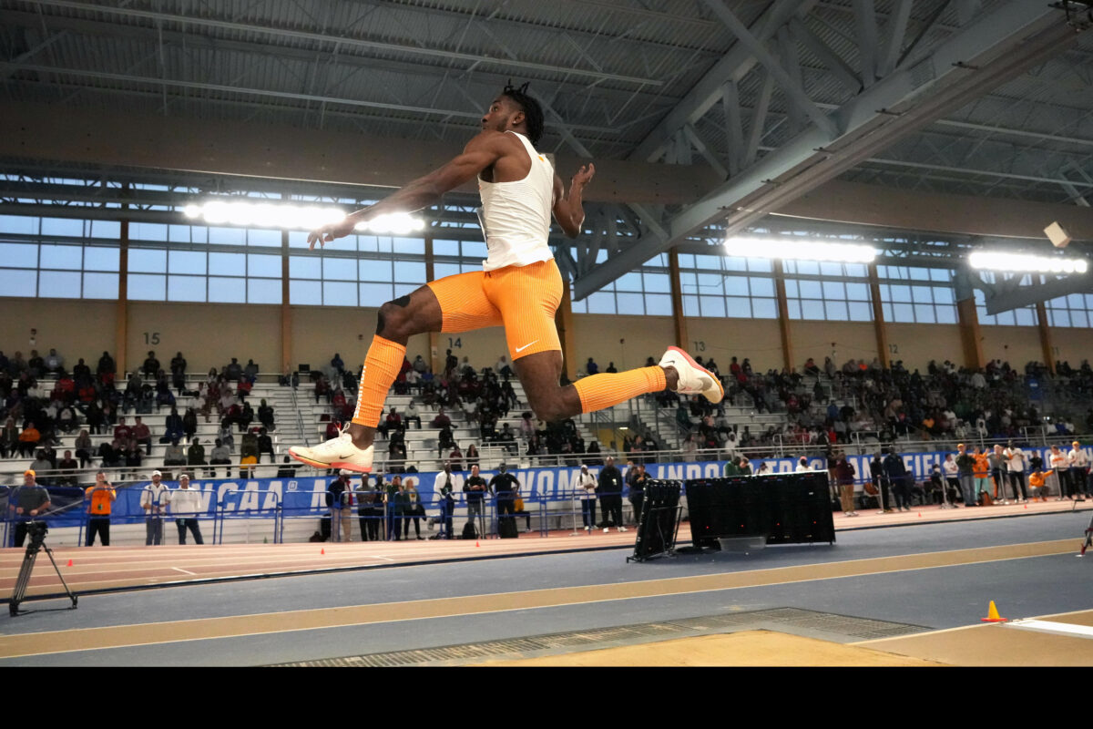 Wayne Pinnock wins long jump national championship