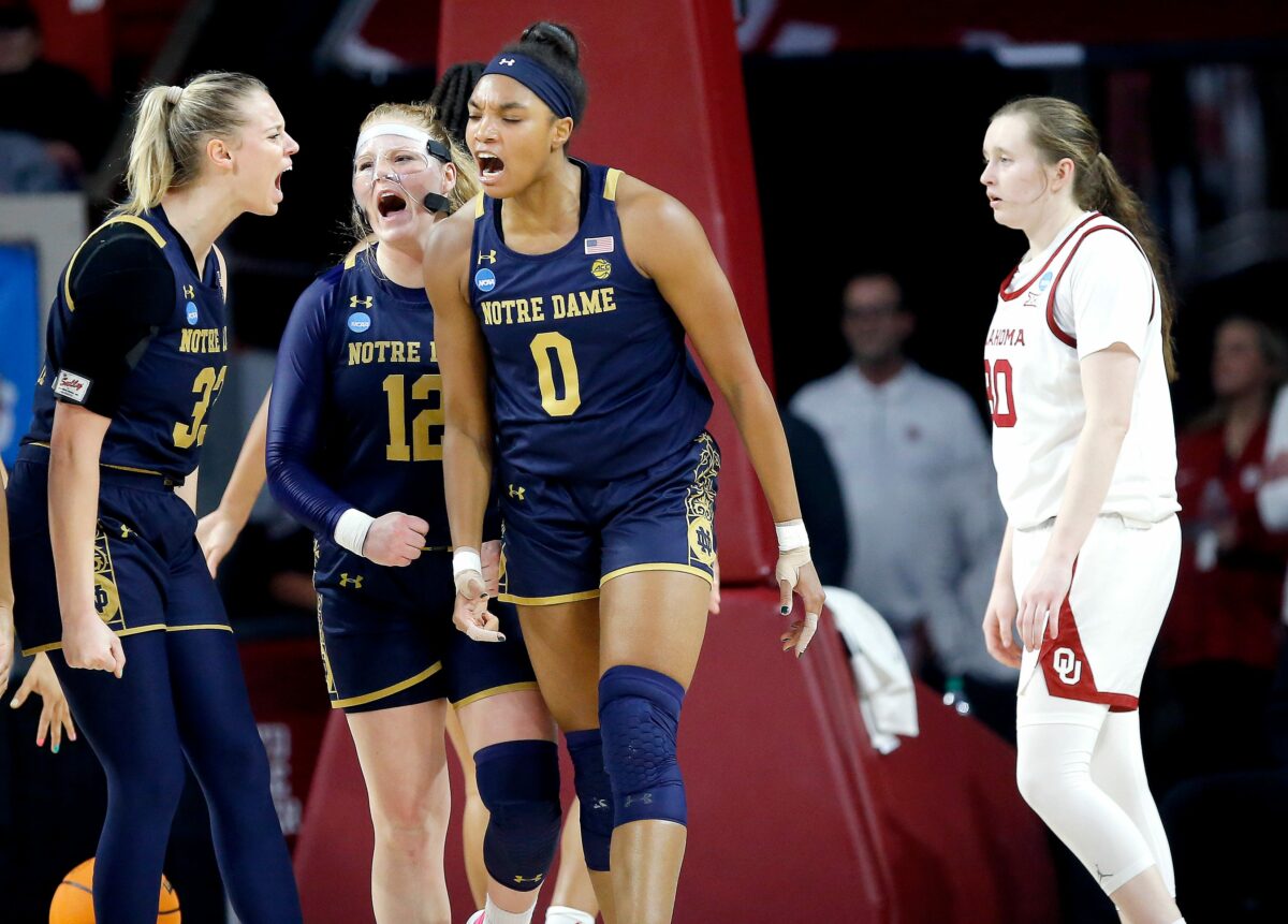 Notre Dame dominates Oklahoma from start to advance to Sweet 16
