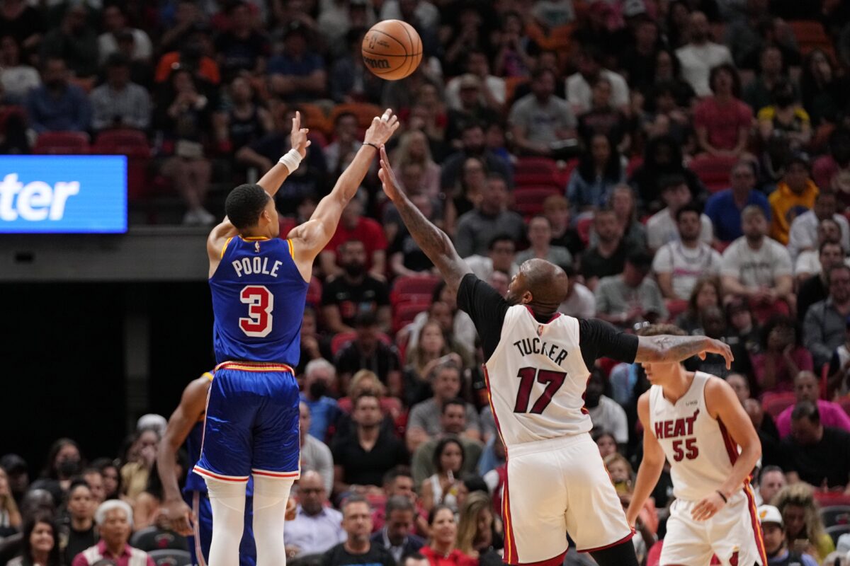 NBA Twitter reacts to Jordan Poole leading shorthanded Warriors to upset win vs. Heat