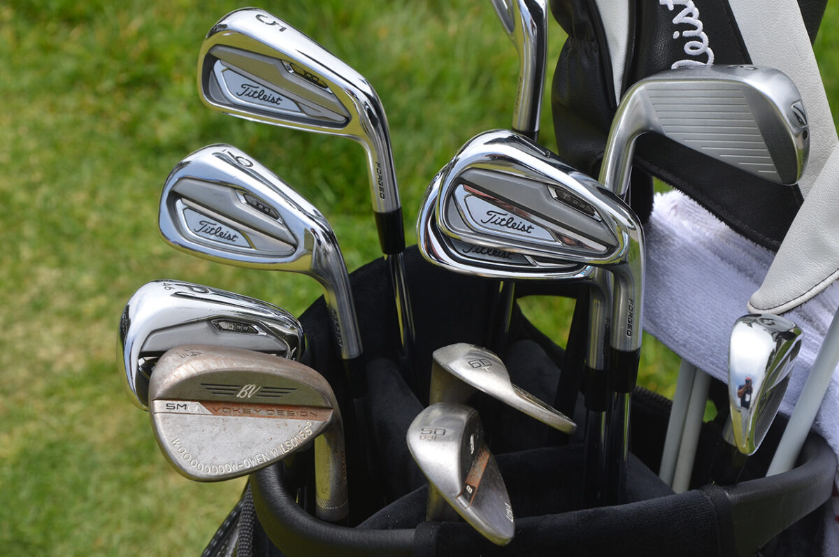 Irons used by the top 10 golfers in strokes gained approach the green