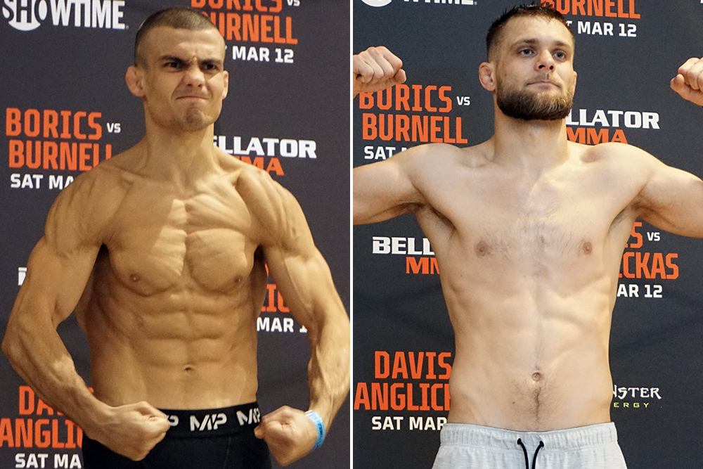 Video: Adam Borics, Mads Burnell make weight for Bellator 276 headliner