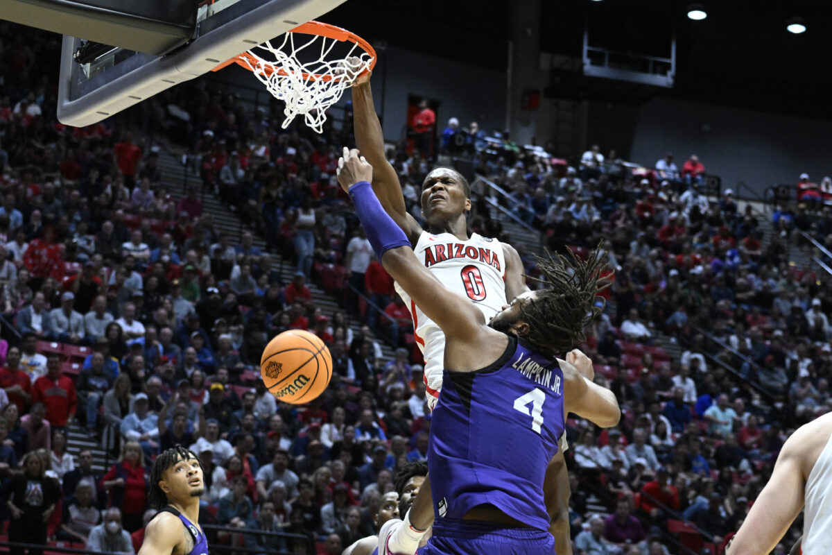 Bennedict Mathurin dunked all over TCU and Arizona teammate Dalen Terry had a priceless reaction