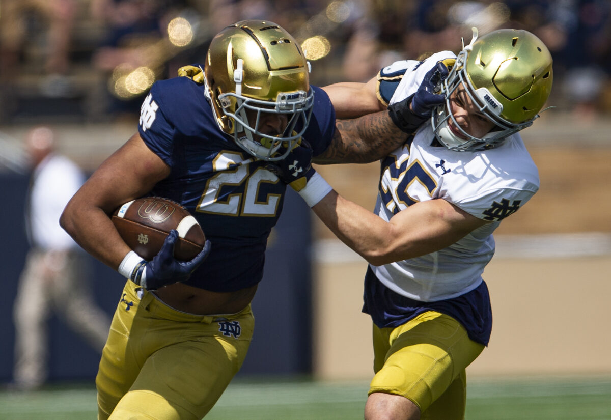 Shoulder surgery done on Notre Dame running back Logan Diggs