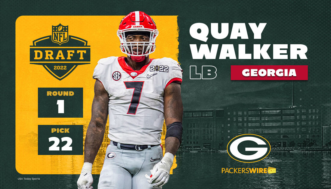 Georgia LB Quay Walker selected in first-round of 2022 NFL draft