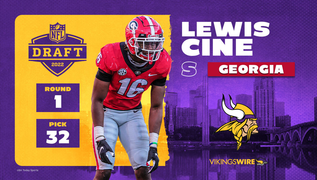 Georgia S Lewis Cine selected with last first round pick in 2022 NFL Draft