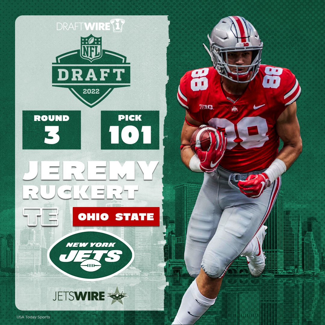 Jeremy Ruckert selected in the third round of the 2022 NFL draft