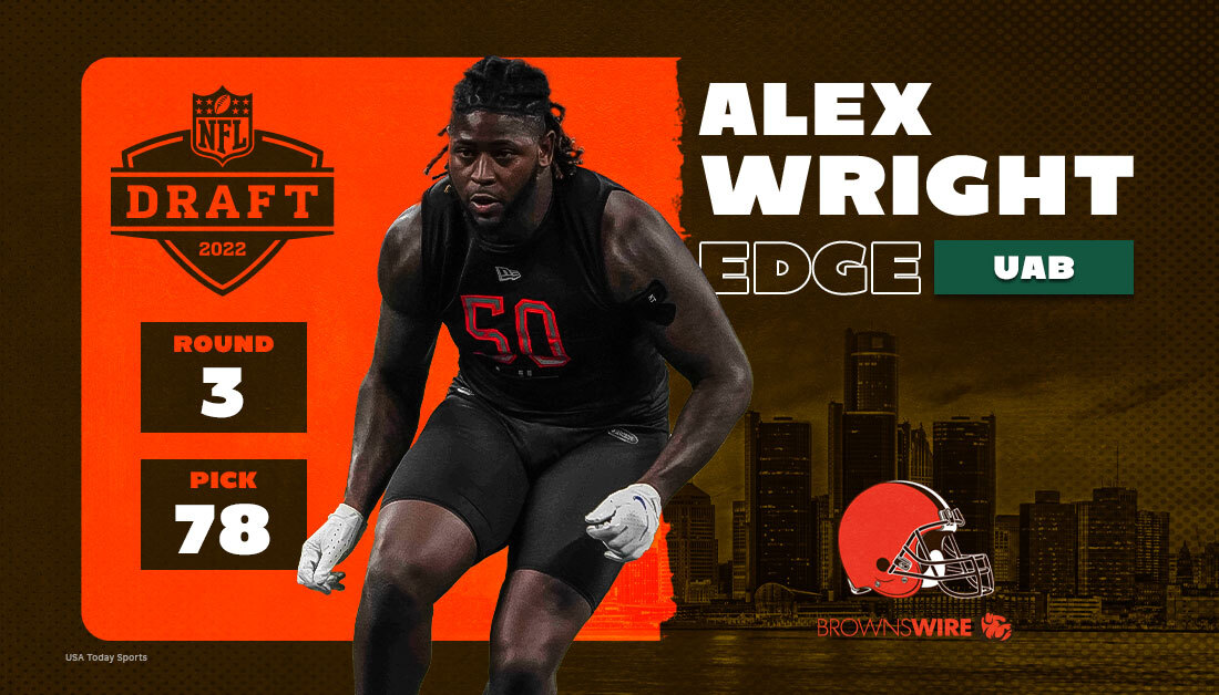 With the 78th pick, the Browns select DE Alex Wright
