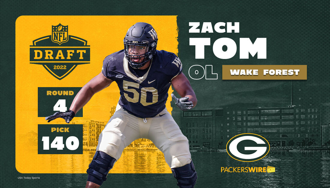 Packers select Wake Forest OL Zach Tom at No. 140 overall in 2022 NFL draft