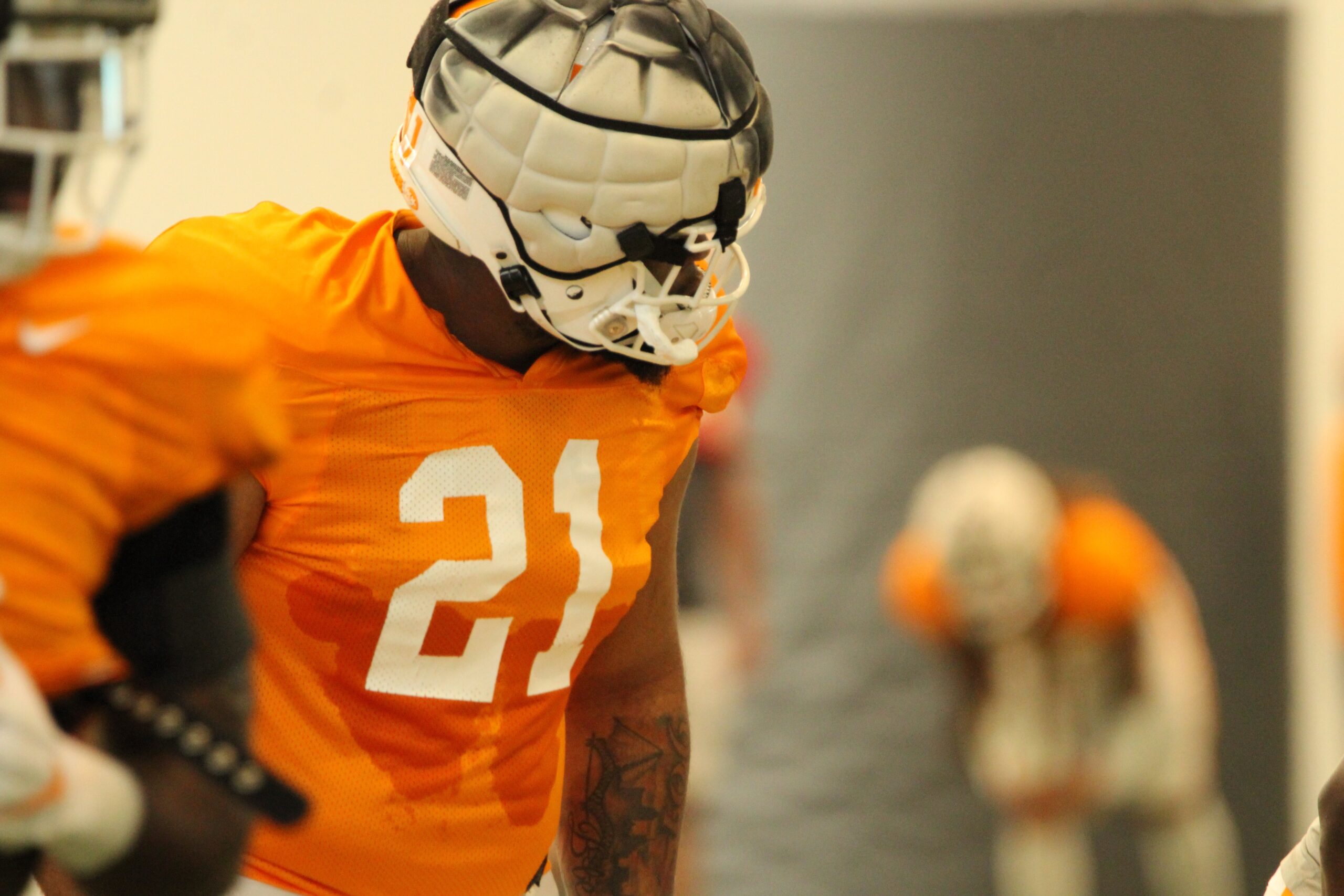 Spring practices: Omari Thomas discusses continuing to play physical, fast off the ball