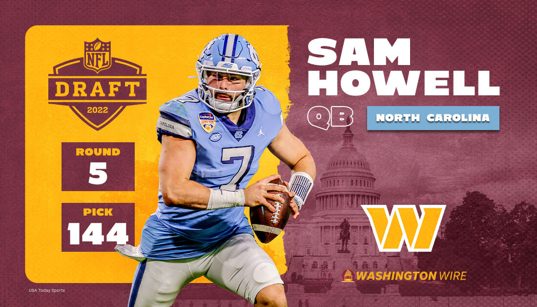 Commanders select North Carolina QB Sam Howell No. 144 overall in the 2022 NFL draft