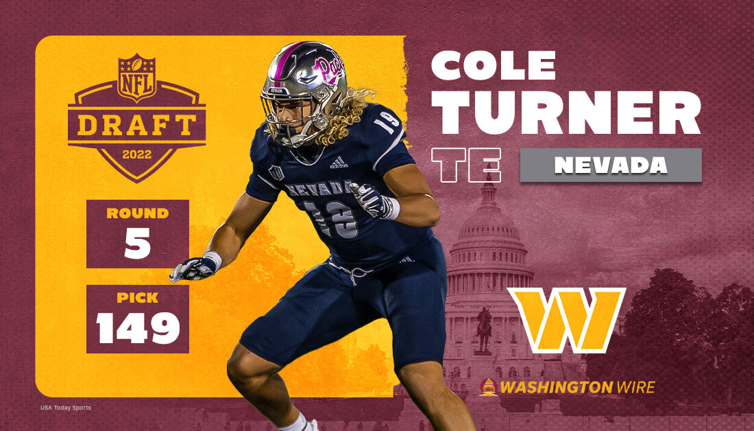 Commanders select Nevada TE Cole Turner with the No. 149 overall pick in 2022 NFL draft