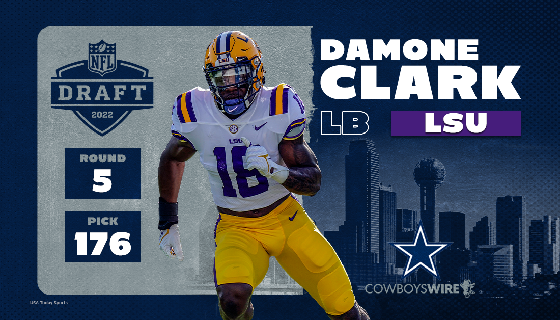 Dallas Cowboys pick former LSU linebacker Damone Clark in fifth round