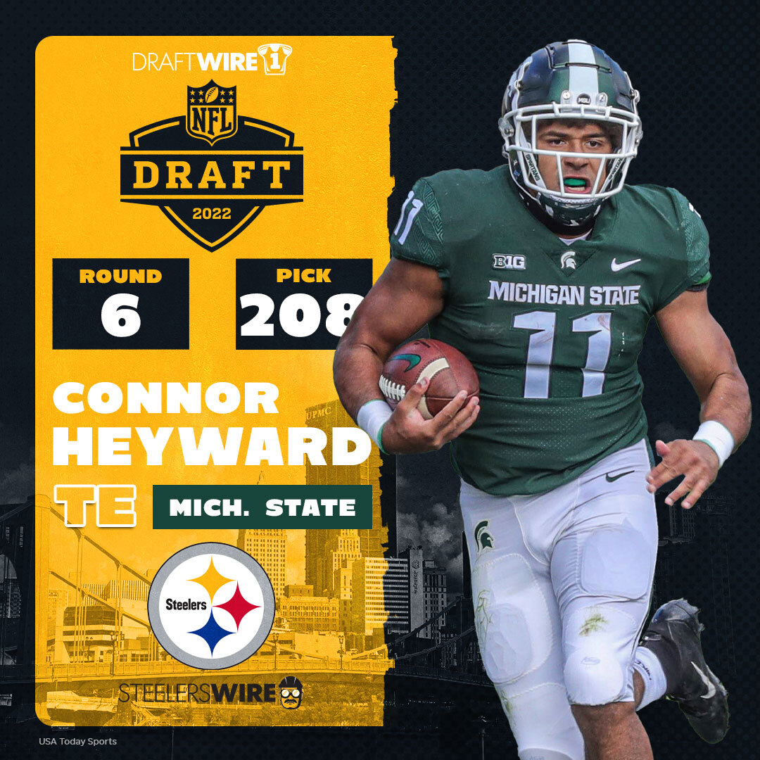 Michigan State football TE Connor Heyward drafted in sixth round of NFL draft by Pittsburgh Steelers