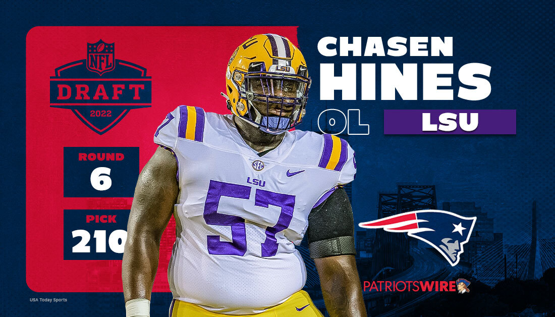 Former LSU offensive guard Chasen Hines drafted by Patriots in sixth round