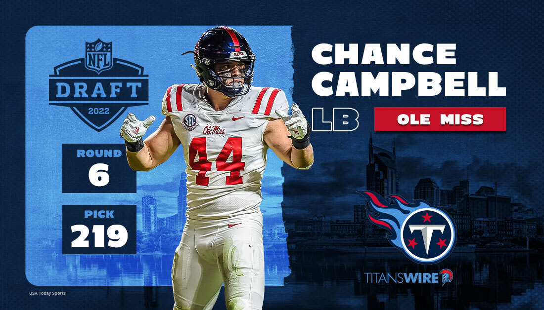 Instant analysis and grade for Titans selecting LB Chance Campbell