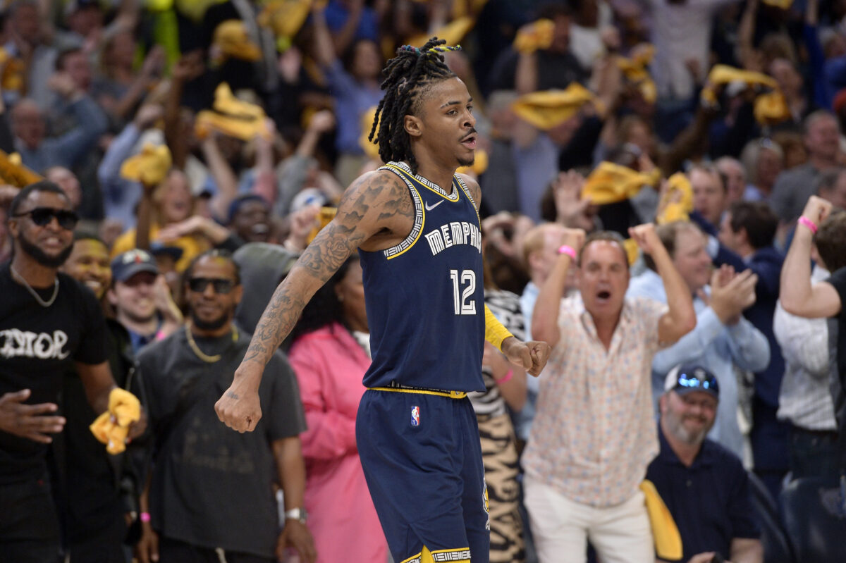Ja Morant and Dillon Brooks did the Griddy on the Timberwolves logo after winning Game 6 and it was so disrespectfully fun