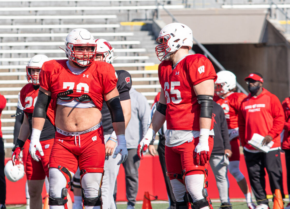 WATCH: Wisconsin OL Tyler Beach gives look inside Saturday’s spring practice
