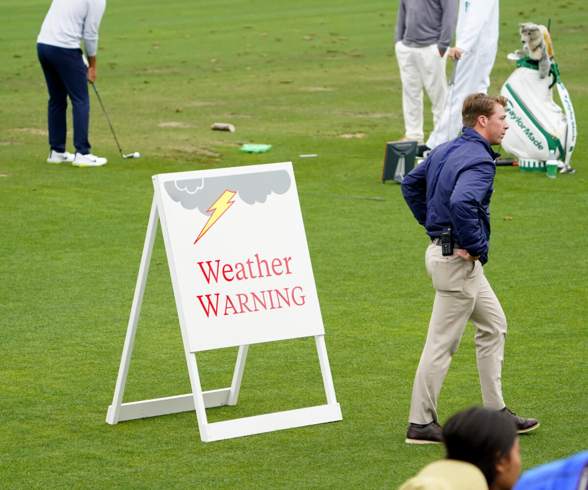 ‘Inclement weather conditions and safety concerns’ suspends Masters practice round Tuesday at Augusta National