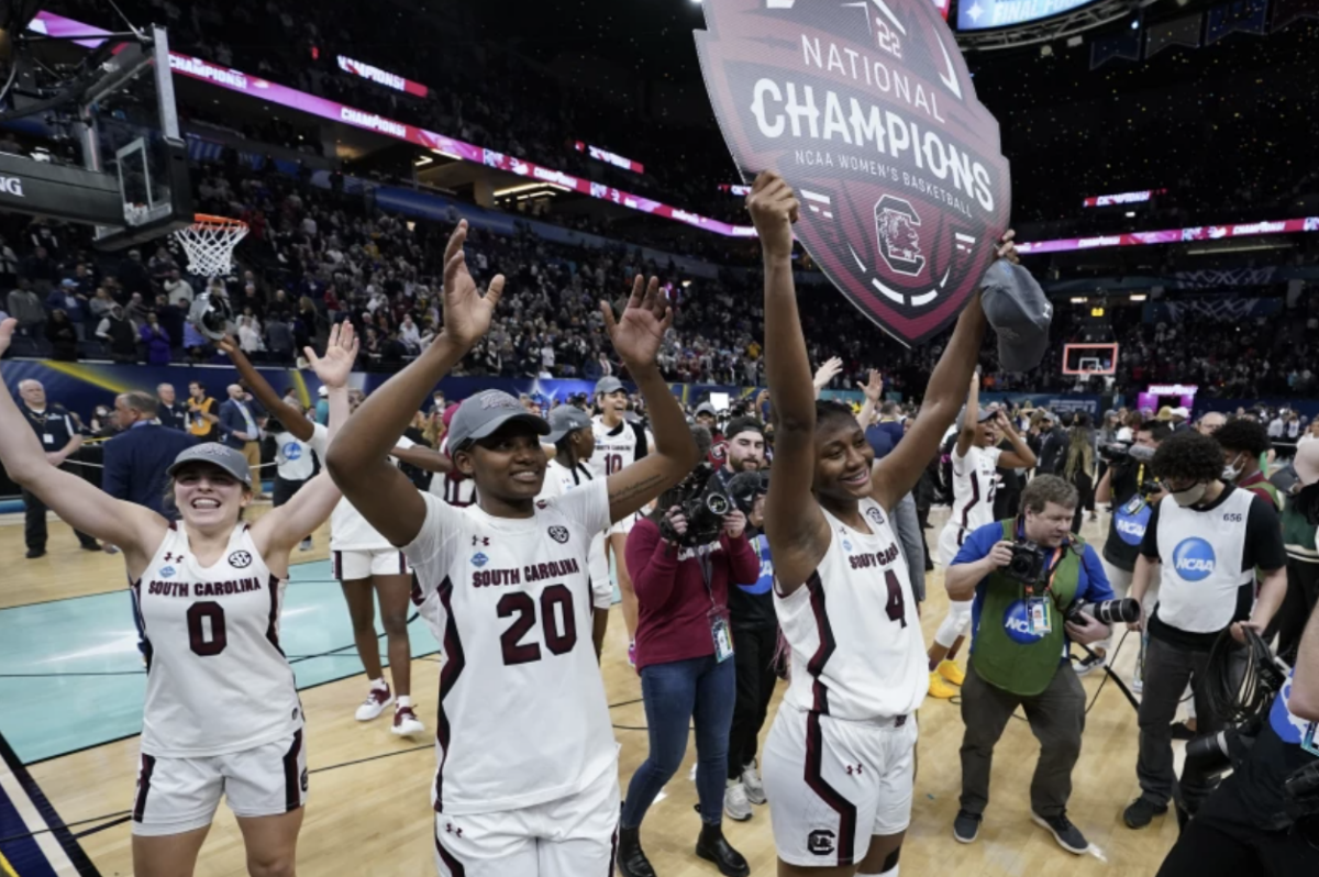 South Carolina players, Dawn Staley, went wild as they captured second National Championship in team history