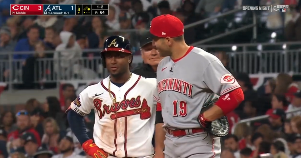 MLB fans could not get enough of Joey Votto and Ozzie Albies’s wholesome mic’d up exchange