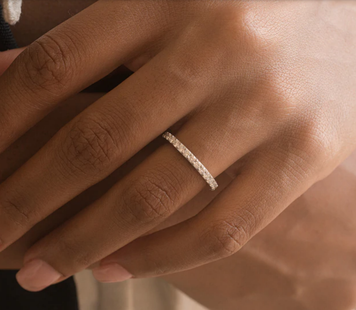 Stand out from the crowd with a Noemie wedding band