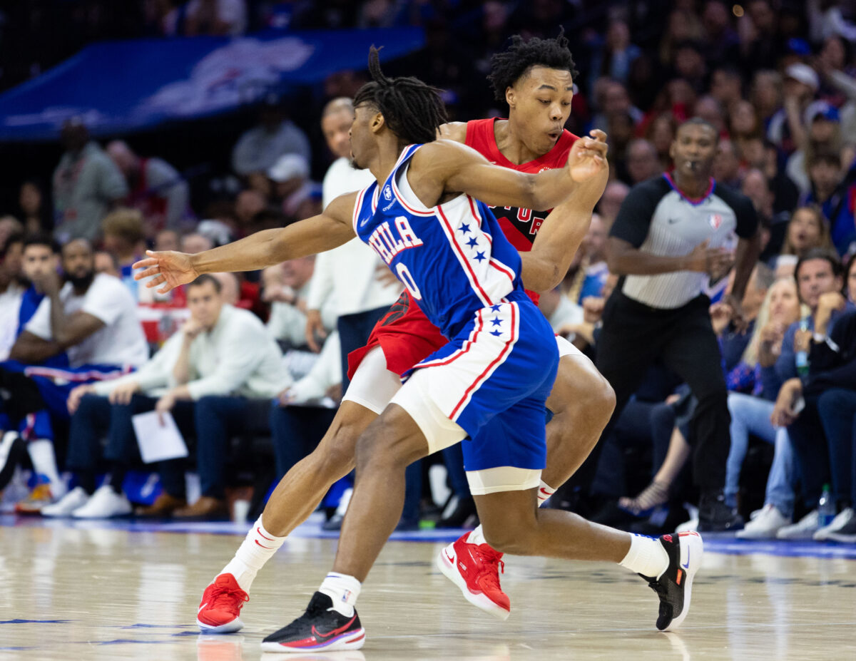 Scottie Barnes, Raptors bothering Sixers guard Tyrese Maxey on offense