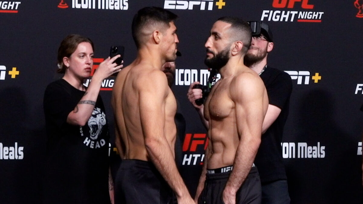 UFC on ESPN 34 weigh-in faceoffs video, photo gallery