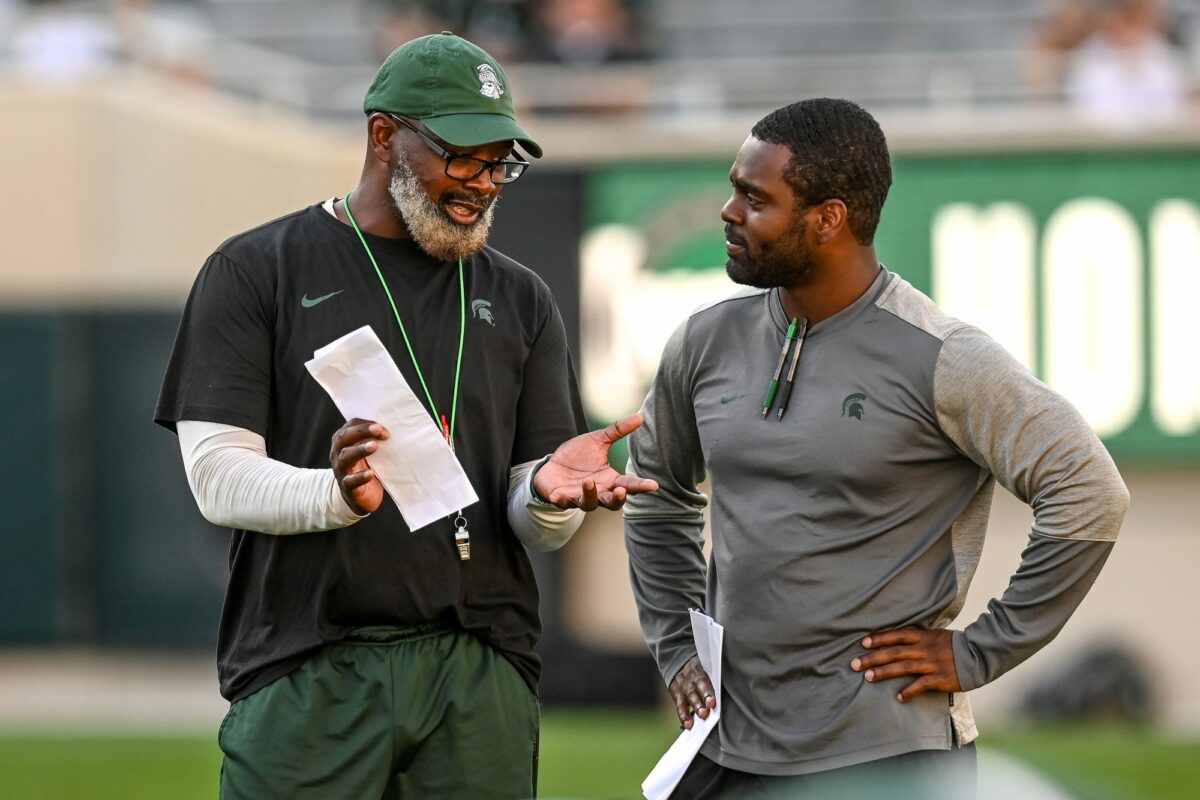 Best quotes from new Michigan State football RB’s coach Effrem Reed before spring game