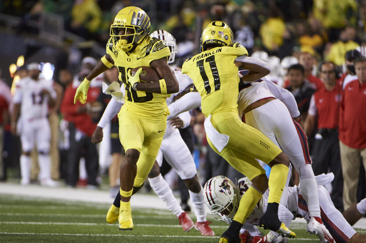 ‘It will be very explosive;’ WR Dont’e Thornton has high expectations for Oregon’s new offense