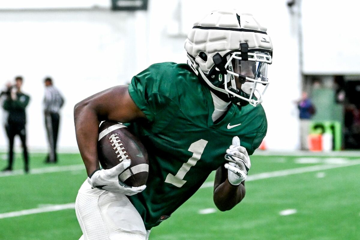 WATCH: Jayden Reed pulls off insane one-handed catch in MSU football’s spring game