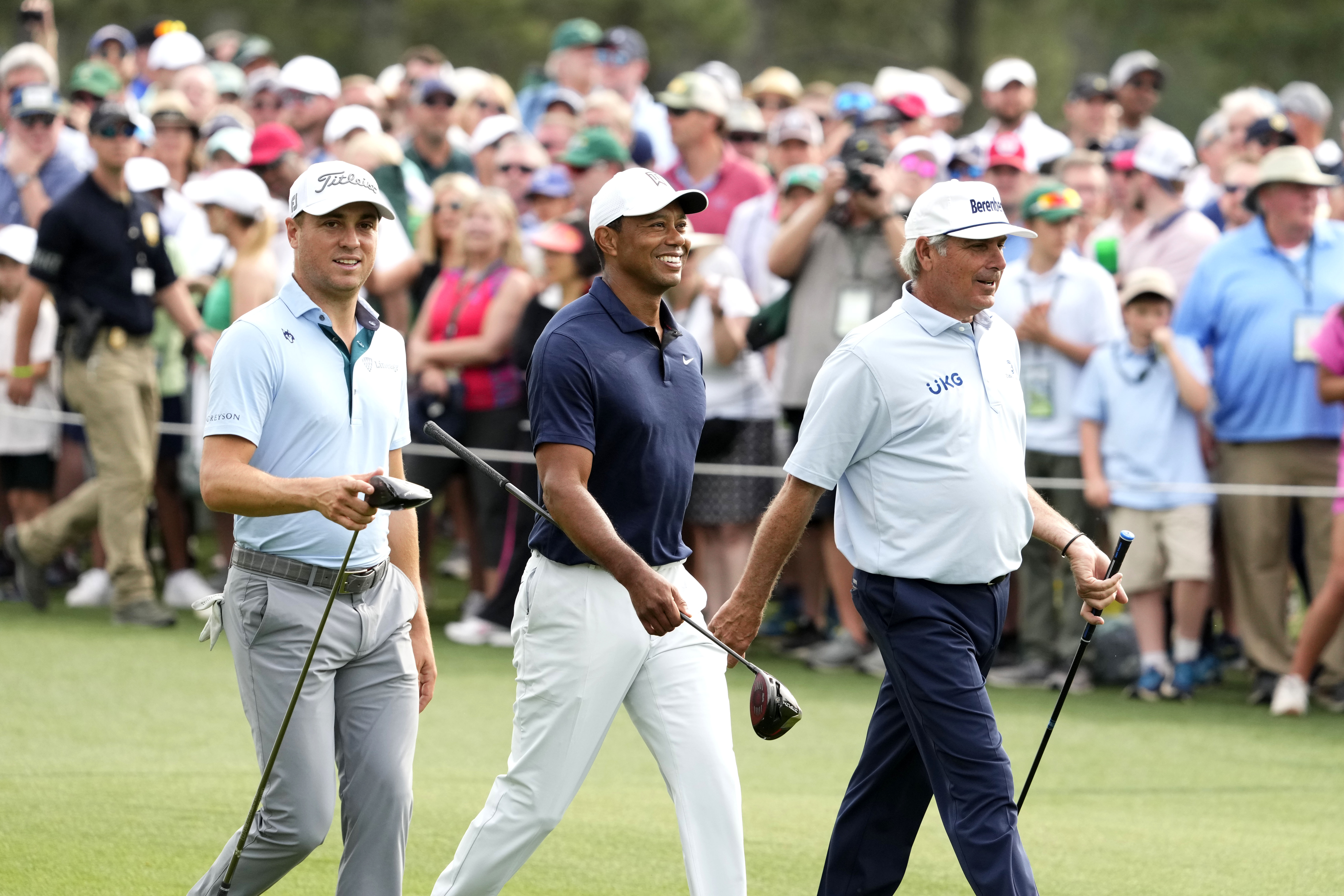 ‘If he can walk around here in 72 holes, he’ll contend’: Fred Couples after Masters practice round with Tiger Woods