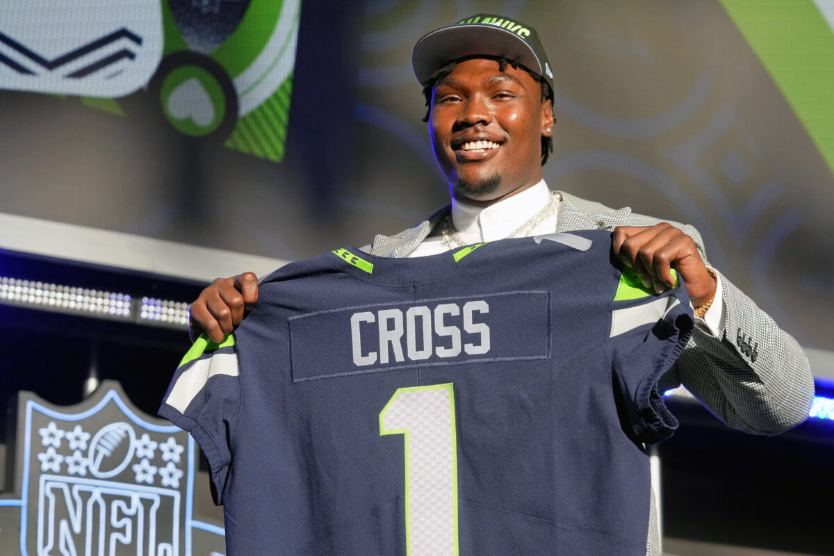 Watch: Charles Cross pick announcement, phone call, Seahawks press conference