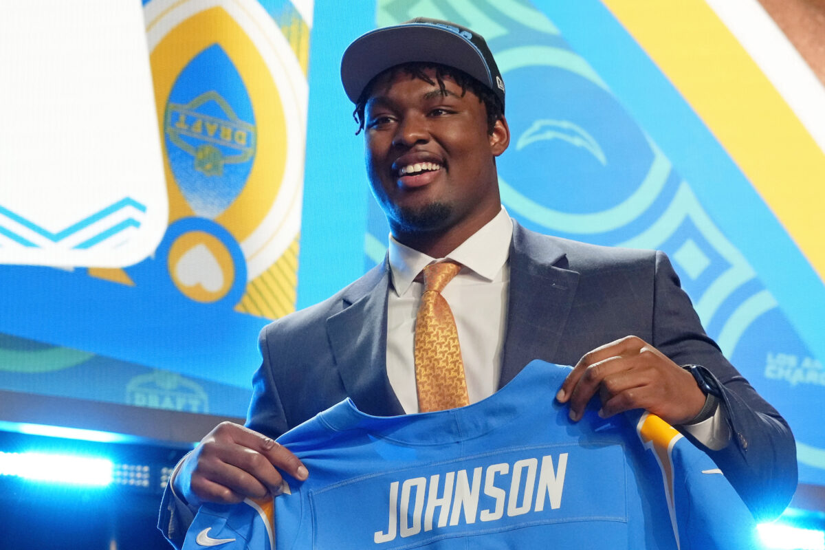 Chargers’ Brandon Staley on Zion Johnson: ‘Our top player on board at 17’