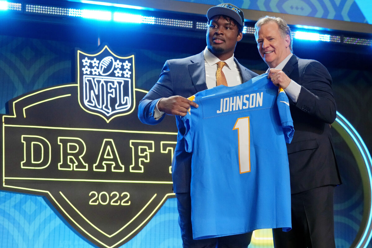 Chargers get Justin Herbert more protection with selection of G Zion Johnson