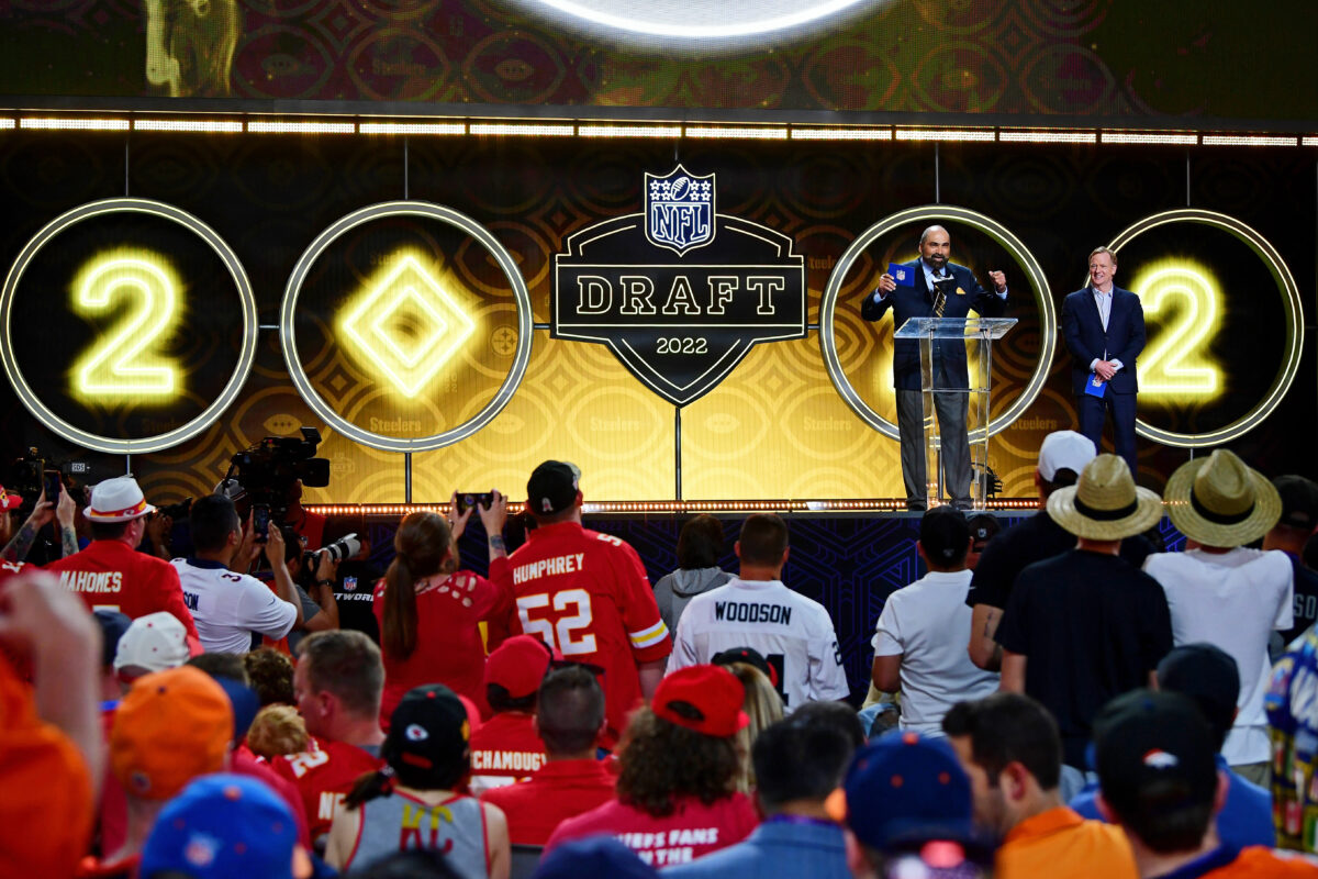 How many picks each conference produced in the first round of 2022 NFL draft