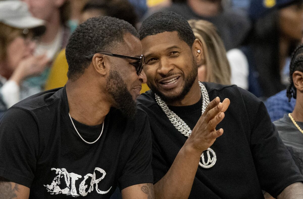Usher and his doppleganger, Ja Morant’s dad, sitting at Game 5 was the best