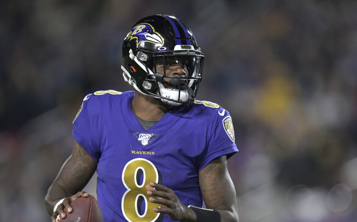 Lamar Jackson is very clearly not thrilled about the Ravens trading Hollywood Brown