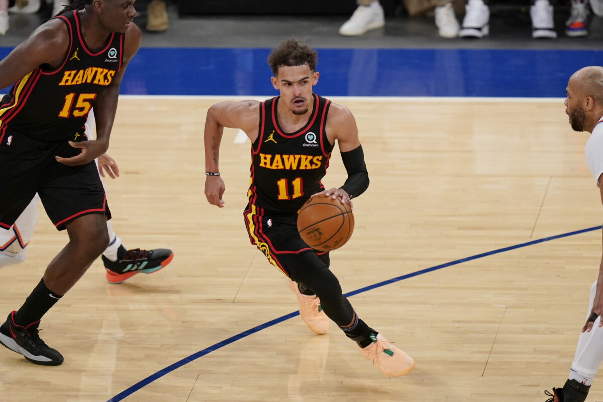 Former Sooner Trae Young leads Hawks in blowout win over the Hornets in NBA Play-in game