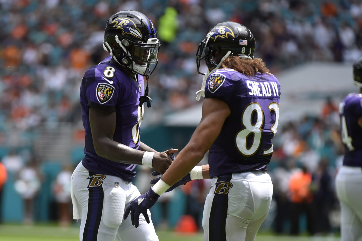 Ravens QB Lamar Jackson talks about goals for next season while supporting former teammate Willie Snead IV