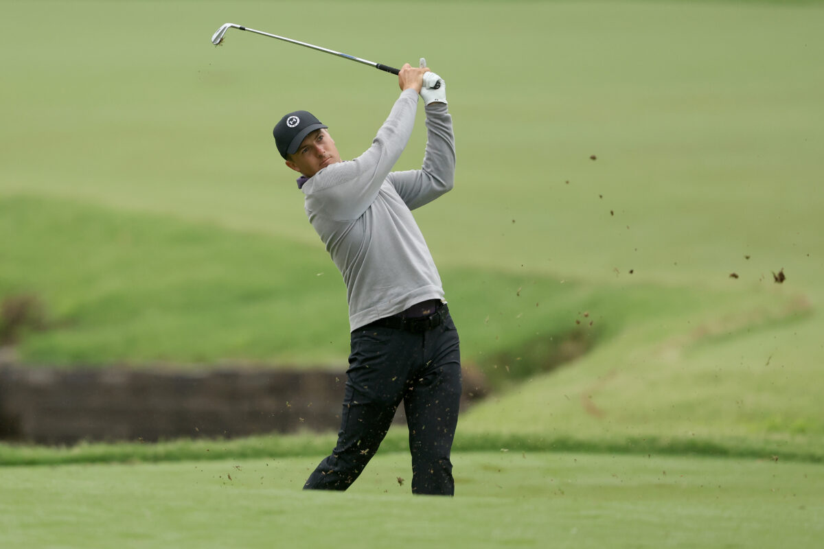 Jordan Spieth bends the laws of physics with ridiculous punch shot off the water at the PGA Championship