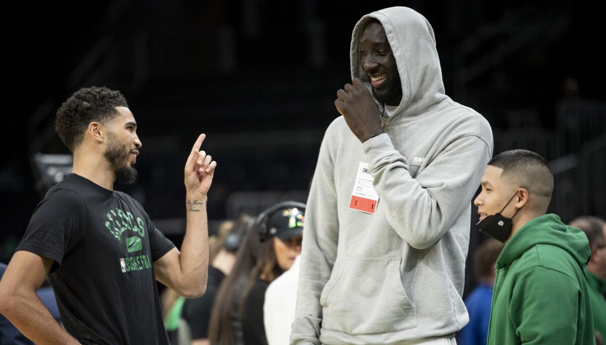 7-foot-6 Tacko Fall sitting front row for Celtics-Bucks had NBA fans sympathizing for everyone behind him