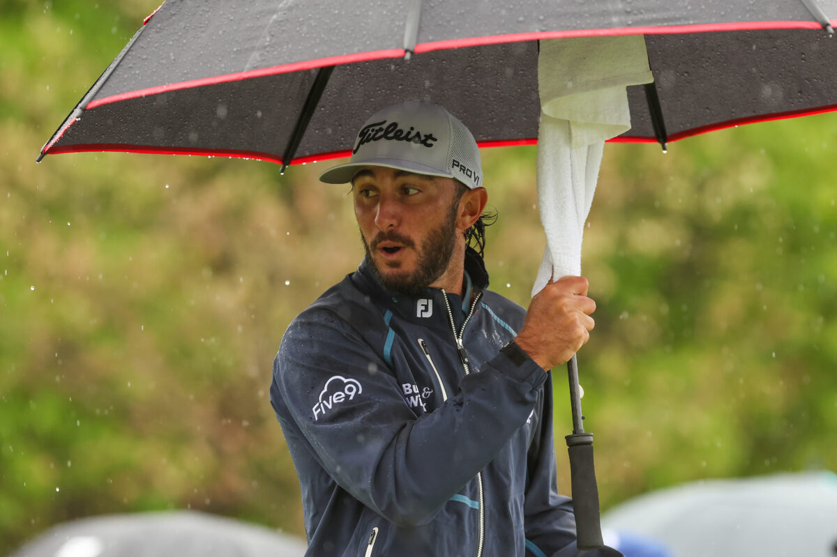 ‘I’m just happy to be done’: Max Homa, Jason Day battle elements as rain rocks Wells Fargo Championship second round