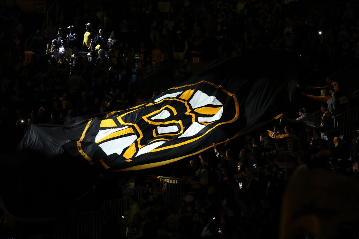 Bruins fans banged on the penalty box glass so hard, it broke and struck the attendant