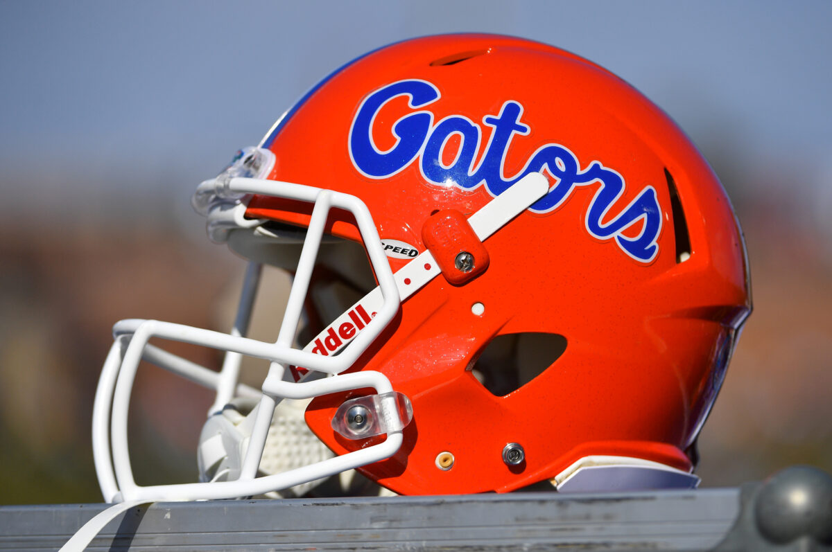 Florida Gators football helmets throughout the years