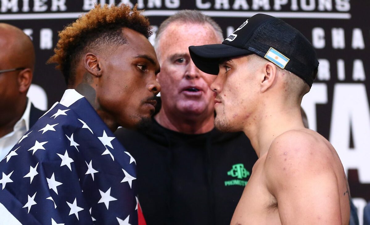 Photos: Jermell Charlo, Brian Castano make weight for title-unification rematch