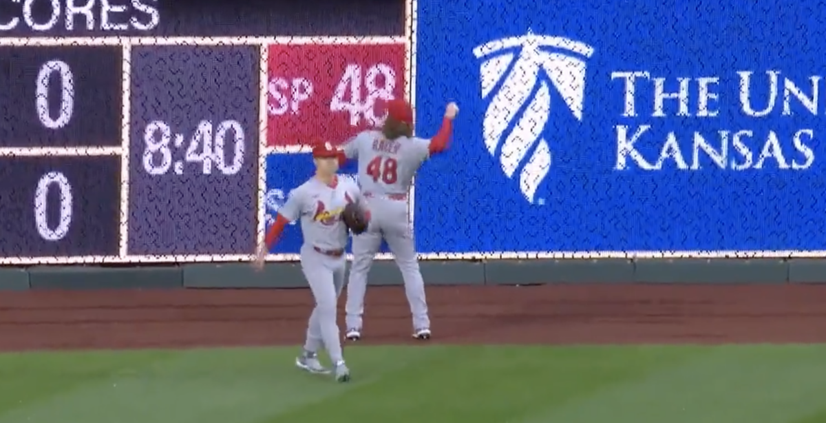 Harrison Bader rudely tossed Bobby Witt Jr.’s first-career MLB home run into the fountains