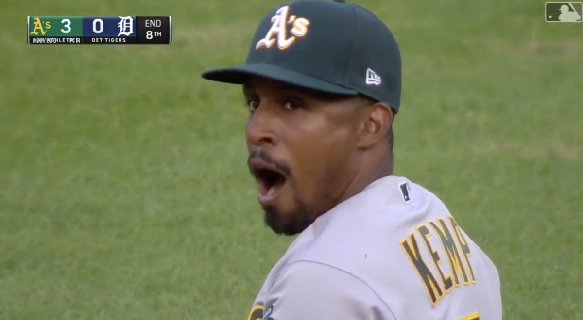The Athletics’ Tony Kemp was delightfully shocked by his own sensational diving catch