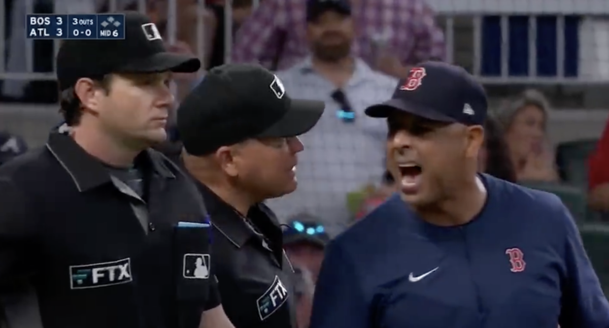 Kevin Plawecki and Alex Cora were ejected after arguing a terrible, bases loaded strike three call