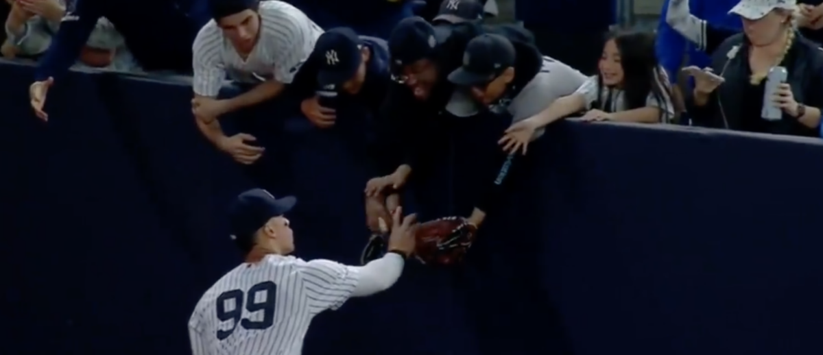 MLB fans weren’t happy after a Yankees fan took a baseball from Aaron Judge out of a young kid’s glove
