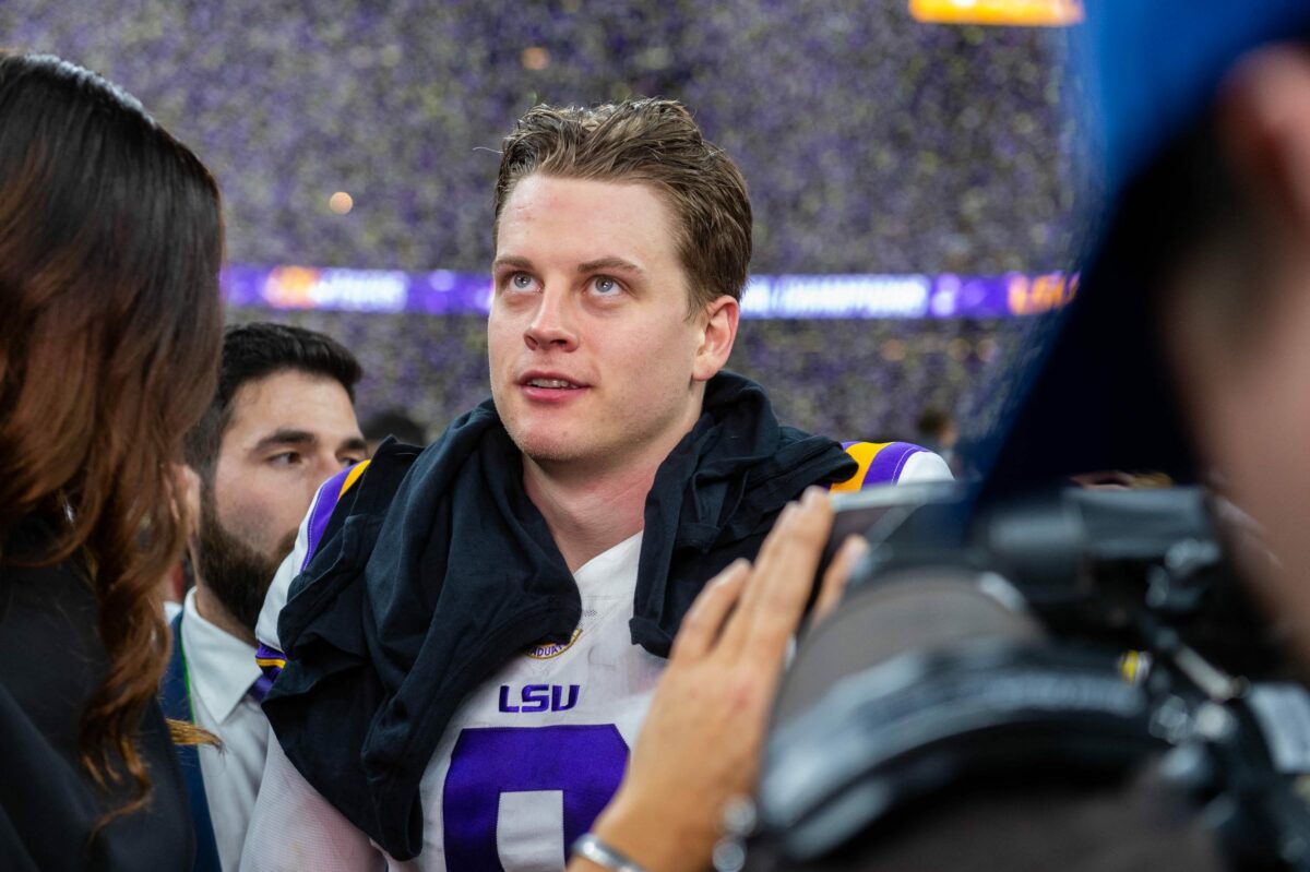 Joe Burrow says he was nearly arrested for iconic cigar celebration after national title